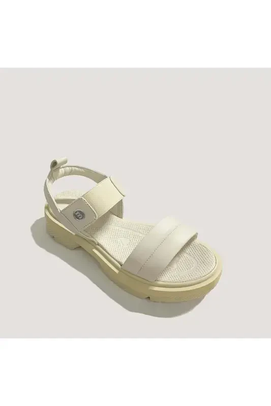 1020 Women's Leather Sandals - Black - 36-BLACK - 2