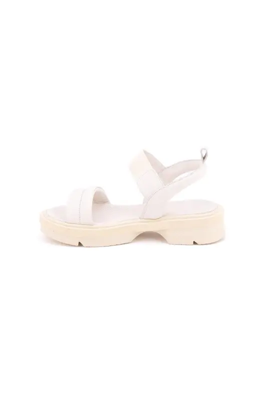 1020 Women's Leather Sandals - White - 37 - 5