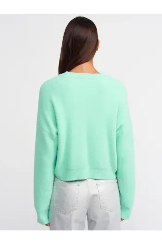 10276 Bisiklet Yaka Kazak-cam Göbeği-Cam Göbeği - DILVIN (1)