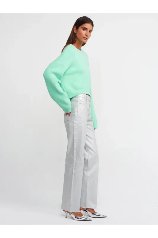 10276 Bisiklet Yaka Kazak-cam Göbeği-Cam Göbeği - 3