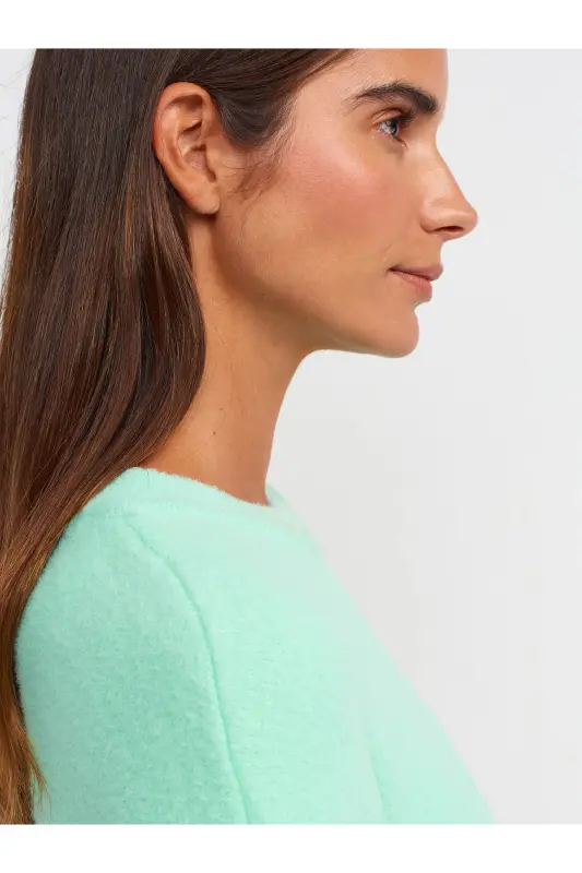 10276 Bisiklet Yaka Kazak-cam Göbeği-Cam Göbeği - 4