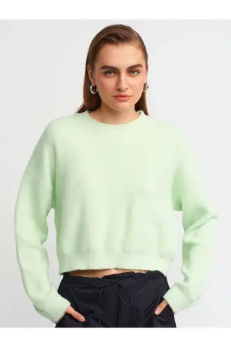 10276 Bisiklet Yaka Kazak-mint-Mint - 3