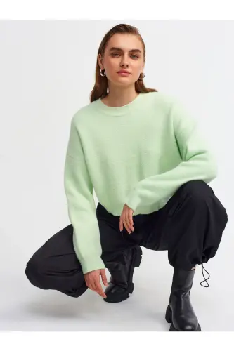 10276 Bisiklet Yaka Kazak-mint-Mint 