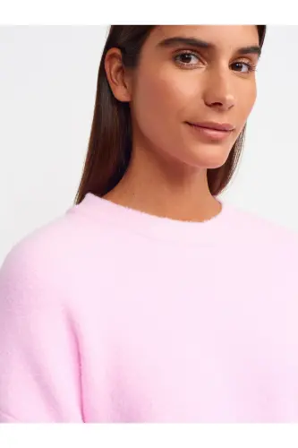 10276 Bisiklet Yaka Kazak-Pembe-Pembe - 3