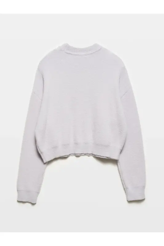 10276 Crew Neck Sweater-Light Gray-Light Gray - 2