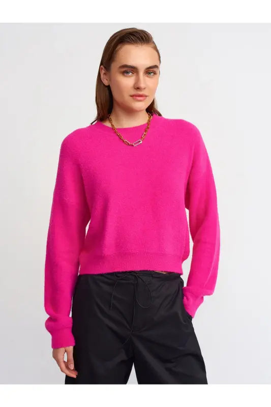 10276 Velosiped yoqali kazak-fuchsiya-Fuchsiya - DILVIN