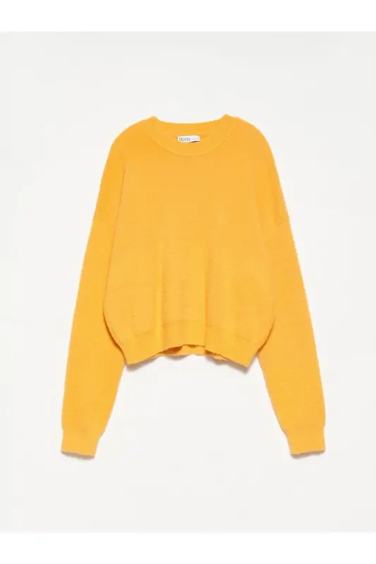 10276 Велосипедный Воротник Свитер-желтый-Желтый - DILVIN