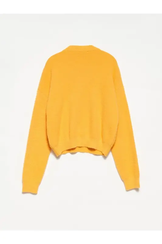 10276 Велосипедный Воротник Свитер-желтый-Желтый - 2