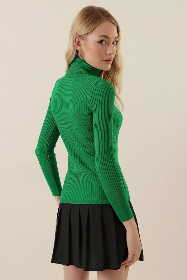 10311 Fisherman Neck Knit Sweater - D.Green - 21