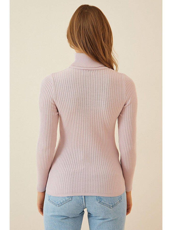 10311 Fisherman Neck Knit Sweater - Pink - 8