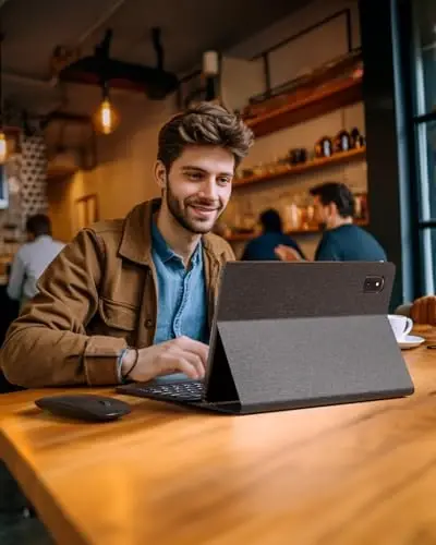10.4 dyuymli Android 13 Planshet Klaviaturali G'ilof Sichqoncha Stilus bilan 2 tasi 1 da Planshetlar To'plami 16GB+128GB 1TB Kengaytiriladigan Planshet Kompyuter 10.4