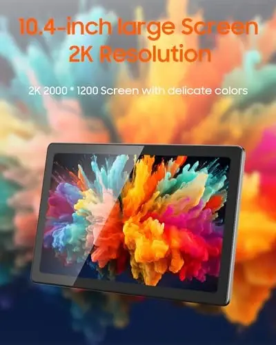 10.4 inç Tablet Klavye Kılıfı Fare ve Kalemli Android 13 Tablet 2'si 1 Arada Tablet Seti 16GB+128GB 1TB Artırılabilir Tablet PC 10.4