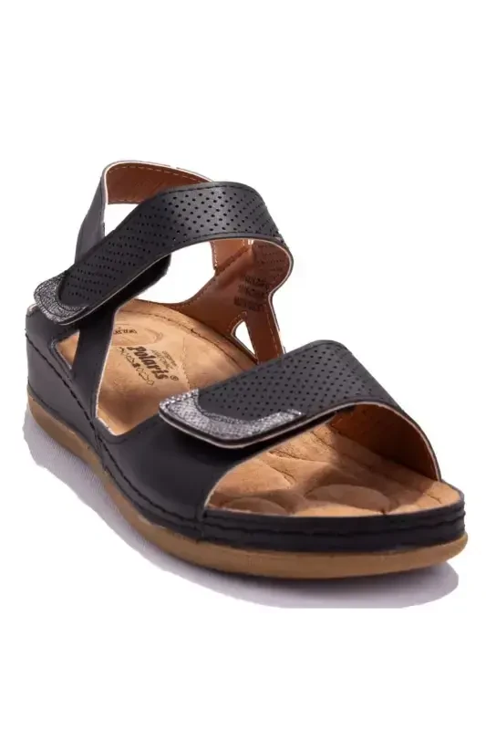 104424c Black Orthopedic Daily Women's Sandal - 1