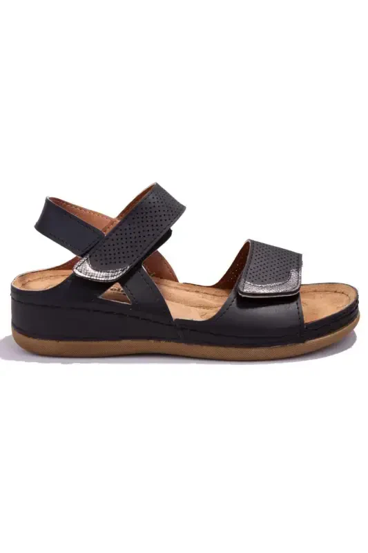 104424c Black Orthopedic Daily Women's Sandal - 2