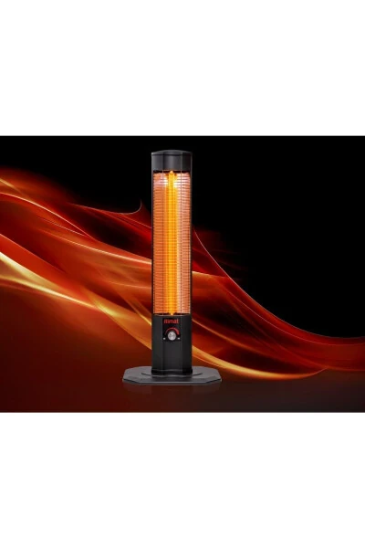 10552 Вертикальный нагреватель с корпусом из листовой стали 2000 Вт Черный - İTIMAT