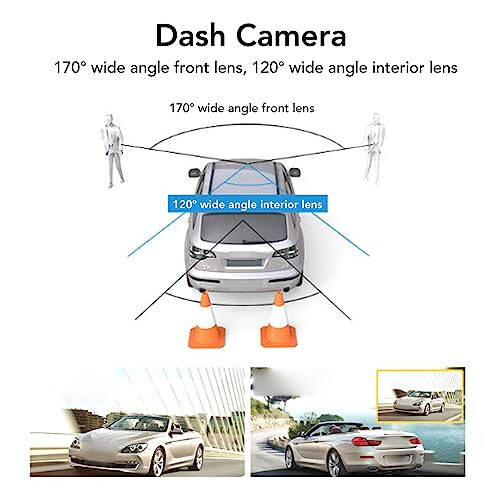 1080P Ön Görüntülü Yüksek Çözünürlüklü Dash Cam, 170° Geniş Açılı 3 Kanallı LCD Ekranlı Dash Cam, Dash Kamera, Tam Çevresel Video Kaydı, Kolay Kurulum, Daha Güvenli - 5