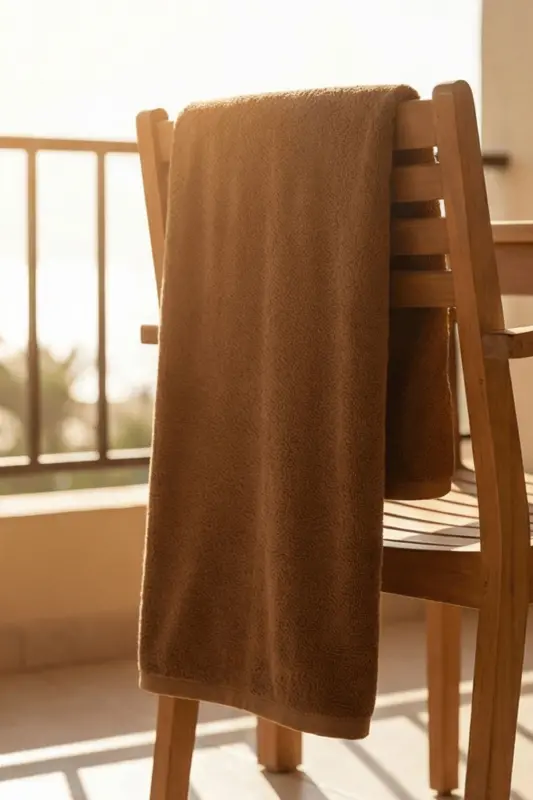 10'lu Düz Kahverengi El Havlusu - 50x90 Cm, 225 Gr, %100 Pamuk, Spa Ve Otel Havlusu-Kahverengi - 4