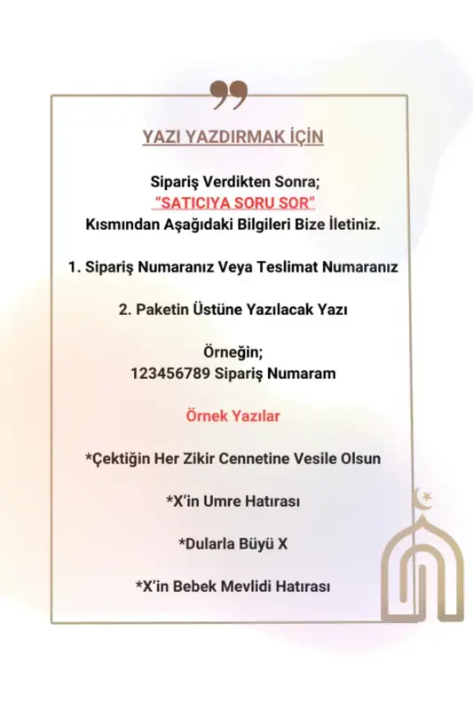 10'lu Paket Kadın Umre, Hac Hediyelik Seti, Pamuk Tülbent, Cam İnci Tesbih, Taşlı Zikirmatik-Vizon - 3