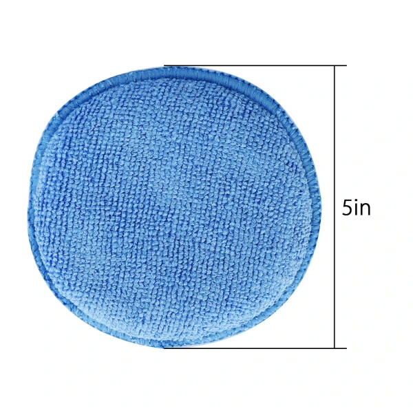 10pcs Microfiber Wax Applicator, EEEkit Ultra-Soft Microfiber Waxing Polish Car Applicator Pads, Foam Sponge Wax Applicator Pads for Cars Vehicle Glass Clean (Blue, 5