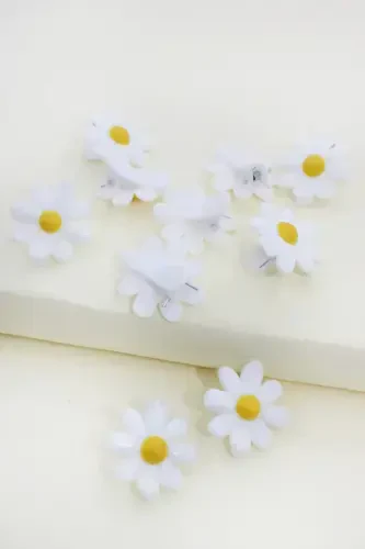 10's Daisy Hair Clip Set - Yellow daisy - C&E DESIGN (1)