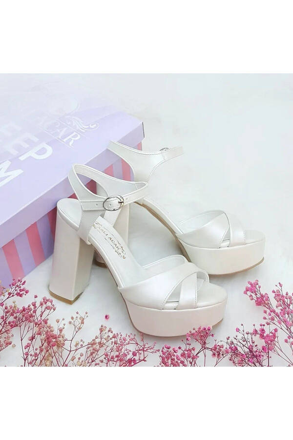 11 Cm Heeled Cross Strap Very Comfortable Bridal Shoes Aslı Acar - 3