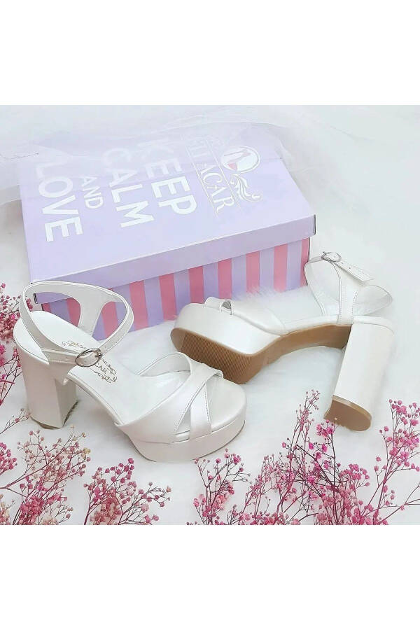 11 Cm Heeled Cross Strap Very Comfortable Bridal Shoes Aslı Acar - 6