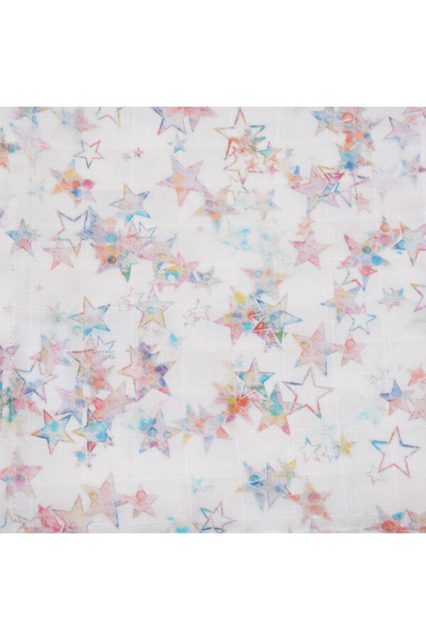 110x110 Colourful Stars Muslin Multi-Purpose Cover 1 Piece - 2