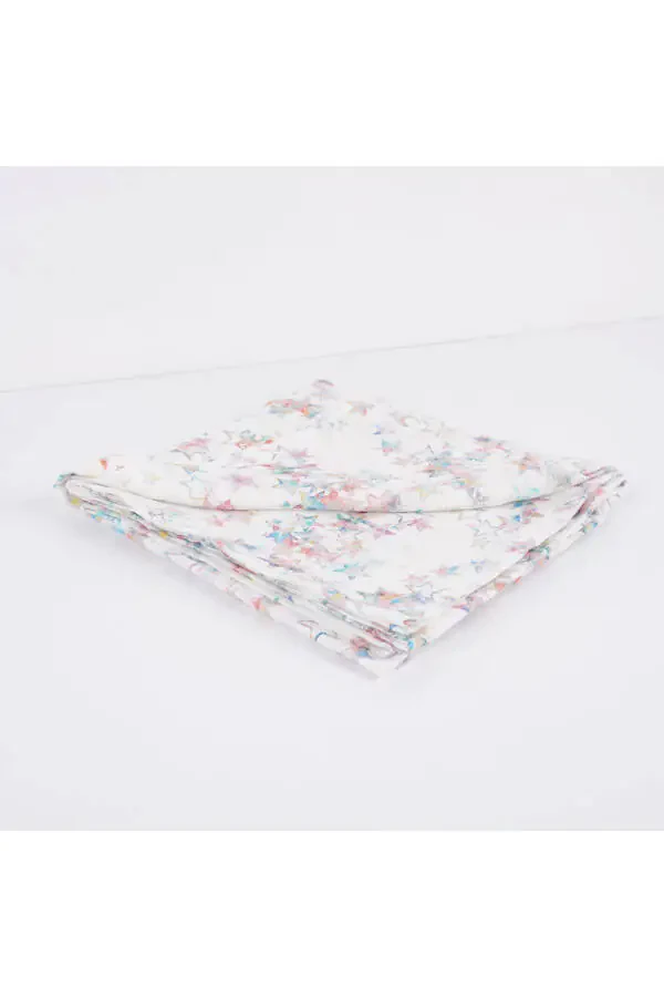 110x110 Rangli Yulduzlar Muslin Ko'p Maqsadli Choyshab 1 Dona - 1