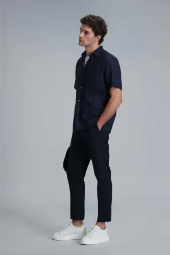 111190328 Karl Spor Erkek Chino Pantolon Slim Fit Erkek Pantolon LACİVERT-Lacivert - 5