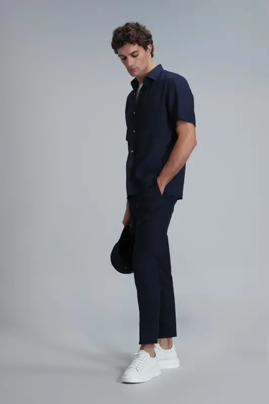 111190328 Karl Spor Erkek Chino Pantolon Slim Fit Erkek Pantolon LACİVERT-Lacivert - 6