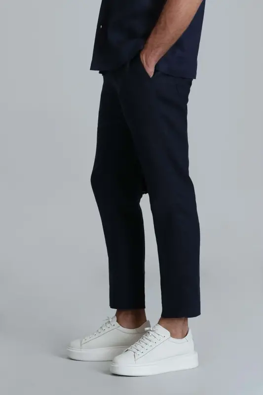 111190328 Karl Spor Erkek Chino Pantolon Slim Fit Erkek Pantolon LACİVERT-Lacivert - 1