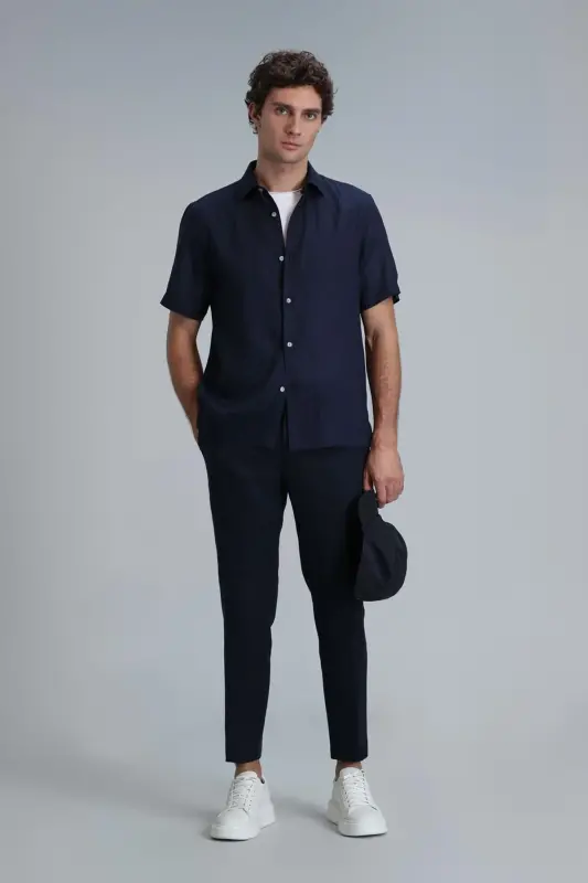 111190328 Karl Spor Erkek Chino Pantolon Slim Fit Erkek Pantolon LACİVERT-Lacivert - 2