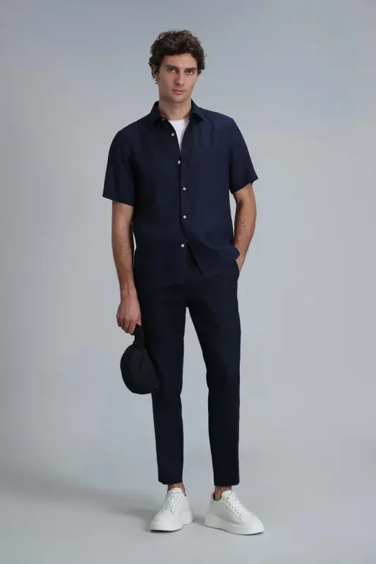 111190328 Karl Spor Erkek Chino Pantolon Slim Fit Erkek Pantolon LACİVERT-Lacivert - 4