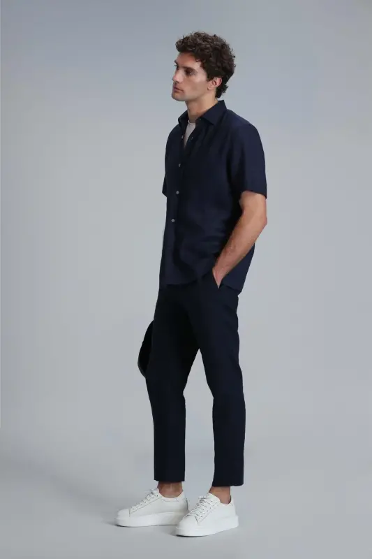 111190328 Karl Spor Erkek Chino Pantolon Slim Fit Erkek Pantolon LACİVERT-Lacivert - 5