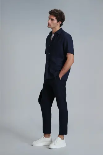 111190328 Karl Spor Erkek Chino Pantolon Slim Fit Erkek Pantolon LACİVERT - Lacivert - 5
