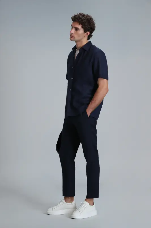 Karl Spor Erkek Chino Pantolon Slim Fit Lacivert - Lacivert - 4