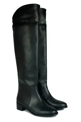 111760 014 Women's Black Large & Small Size Boots - 4