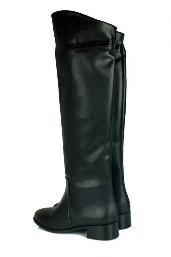 111760 014 Women's Black Large & Small Size Boots - 4