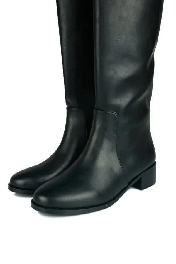 111760 014 Women's Black Large & Small Size Boots - 5