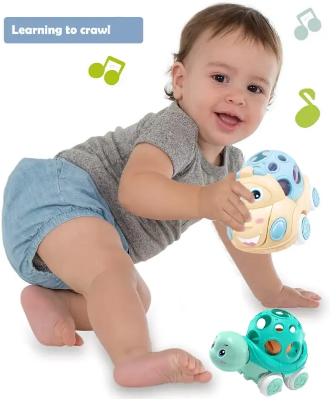 Baby Toys for 12-24 Months, Car Toys for 1 Year Old Toddler, Rattle & Roll Toys for Baby Boys Girls Easter Basket Stuffer - 5