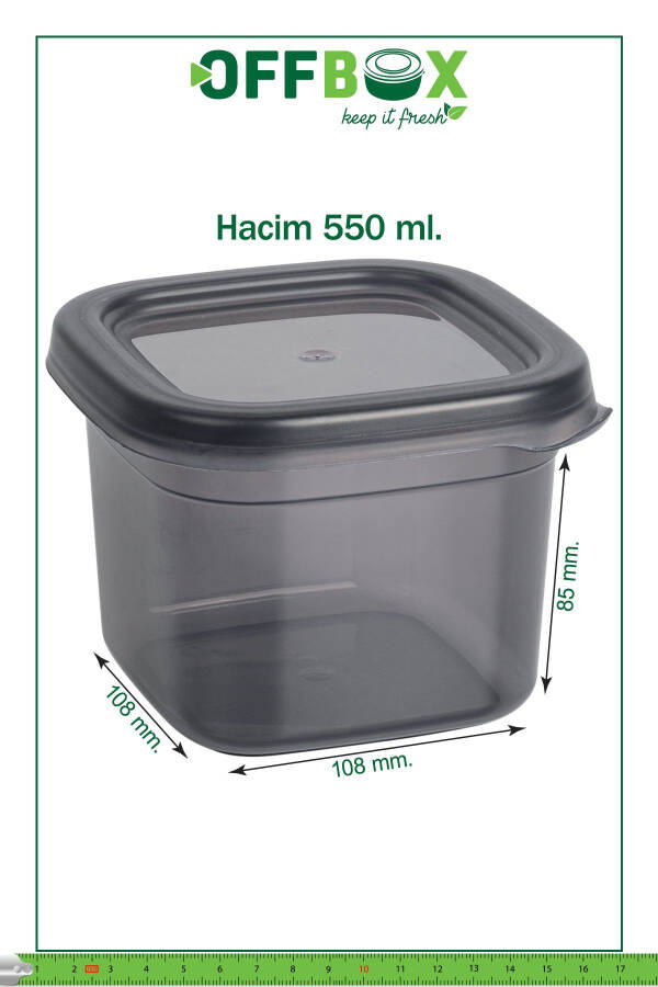 12 Adet 24 Parça 0,55 Litre Kahvaltılık Erzak Saklama Kabı Baharatlık Seti 20 Etiket Hediyeli-ANTRASİT - 8