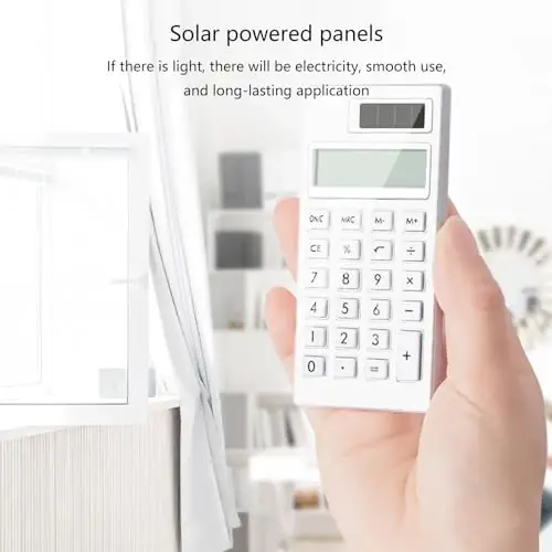 Qsvbeeqj 12Bit Desk Calculator Student Calculators Thin Easy to Carry and Use for Office and School School Calculators - 6