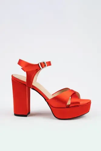 12 Cm Kırmızı Saten, Çapraz Model, Çok Rahattır, Konfor Odaklıdır.-kırmızı saten - 6