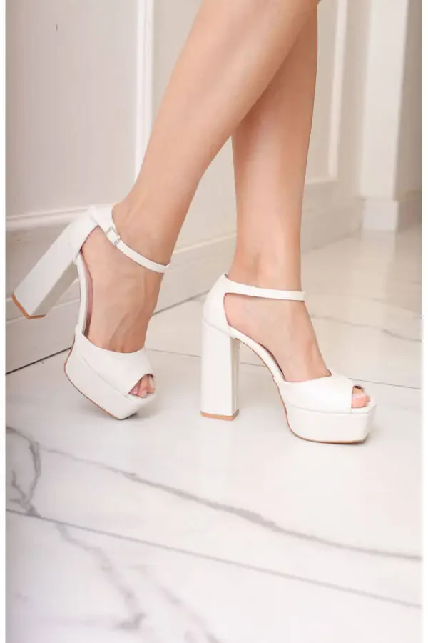 12 CM RUNNING GUARANTEED OPEN TOE BRIDE SHOE-24385 - 1