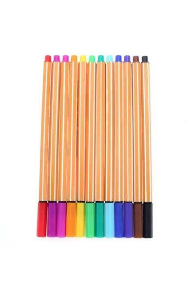 12 Color Fineliner Pen Set - 1