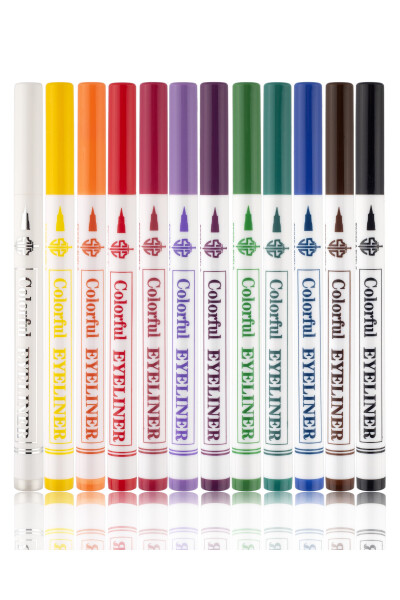 12 Color Pen Eyeliner Set - 1