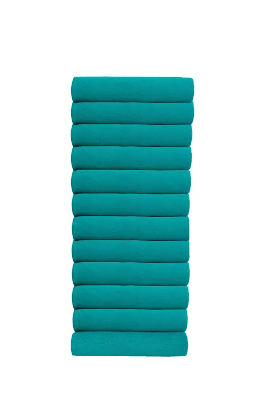 12 Dona 50x90 sm. Sport, Fitnes, Sartarosh, Soch sartaroshi uchun dog‘ tushirmaydigan, antibakterial оптом sochiq - yalpiz - CAYMOON