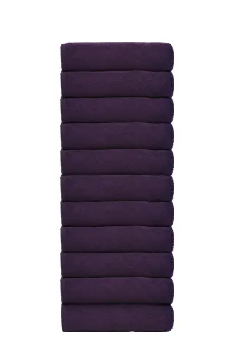 12 Dona 50x90 sm. Sport, Fitnes, Sartaroshxona, Soch kesuvchi, Dog‘ tushmaydigan, Antibakterial оптом sochiq - Binafsha - 1