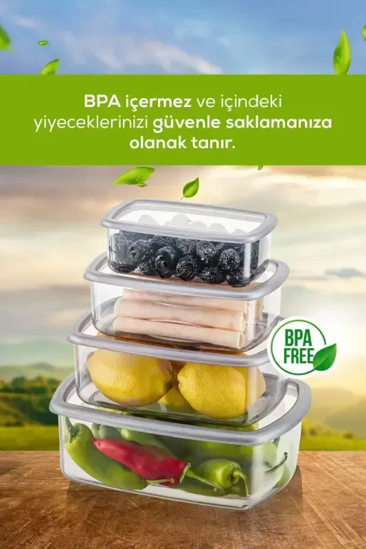 12 dona havo o'tkazmaydigan saqlash idishi to'plami Antratsit 3x(250-500-750-1200 ML)-Antratsit - 3