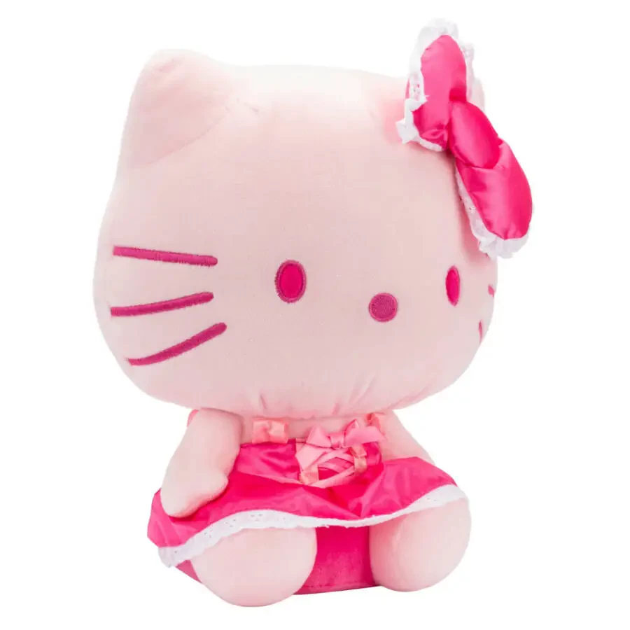 12 dyuymli Pushti Monoxrom Hello Kitty Bolalar Yumshoq O'yinchoq - 2